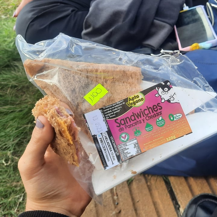 photo of Apto Vegano Consciente sandwich de panceta y cheddar shared by @marleneriolo on  30 May 2023 - review
