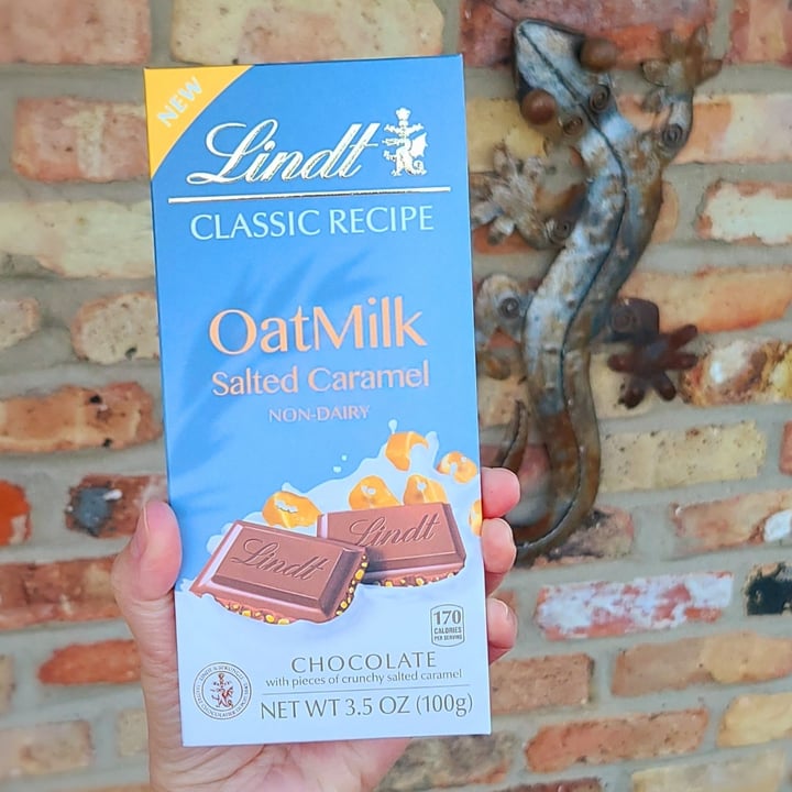 photo of Lindt Classic Recipe OatMilk Salted Caramel shared by @agreene428 on  13 Feb 2023 - review