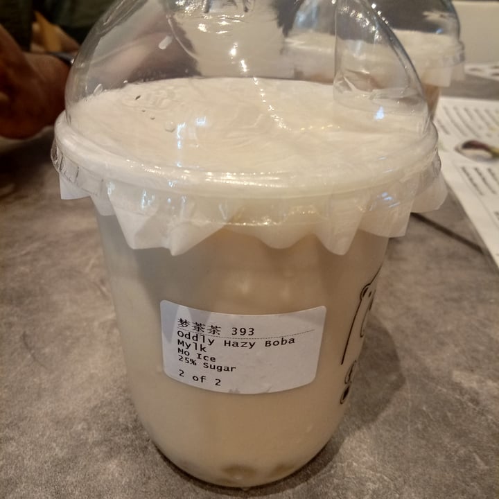 photo of Mong Cha Cha Cafe 梦茶茶 Oddly Hazy Mylk shared by @veganspicegirl on  08 May 2023 - review