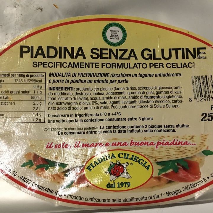 photo of Piadina Ciliegia dal 1979 Piadina senza glutine shared by @myriamjaelriboldi on  24 Jul 2023 - review