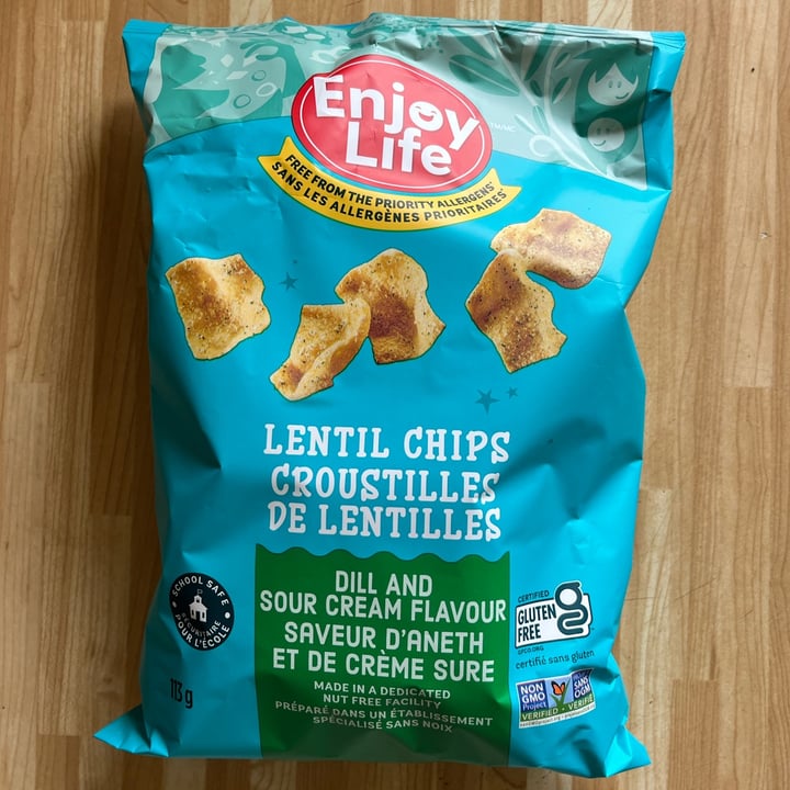 photo of Enjoy Life Lentil Chips Dill & Sour Cream shared by @ecoveg on  09 Apr 2023 - review