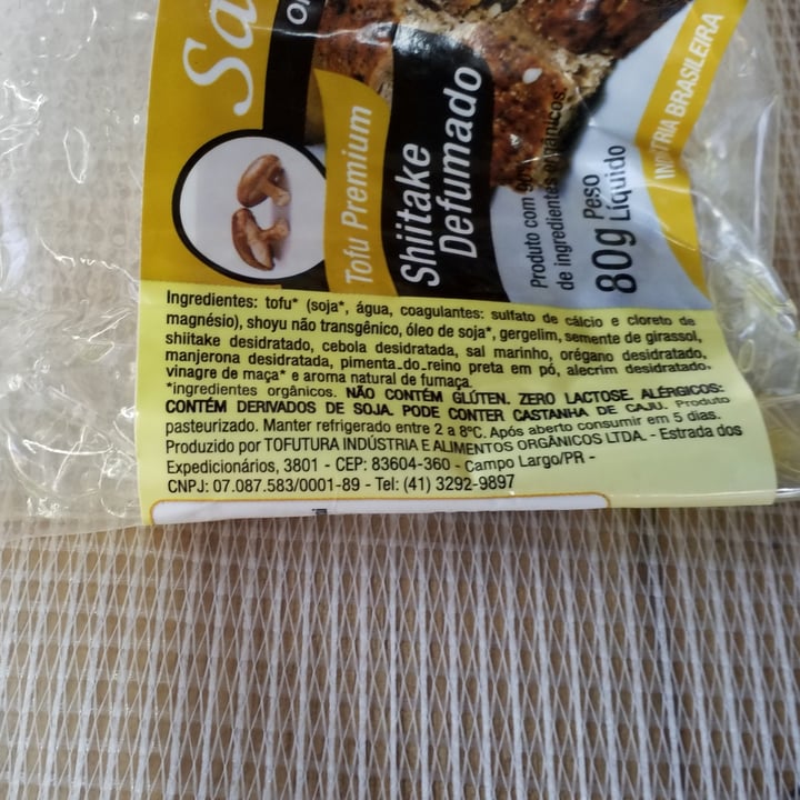 photo of Samurai Organic Foods Tofu com Shiitake defumado shared by @taniasantana on  01 Mar 2023 - review