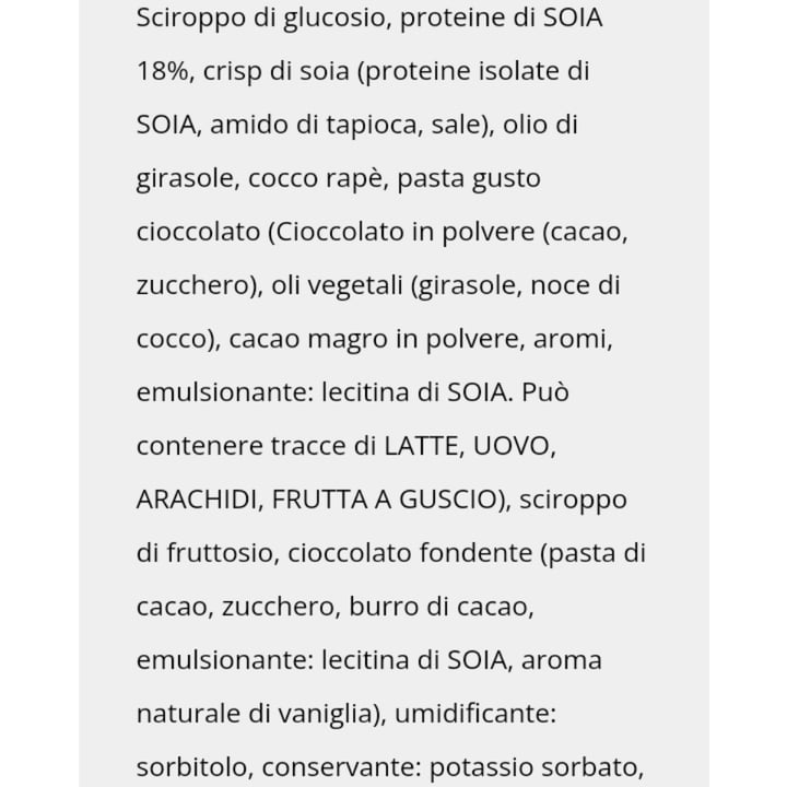 photo of Ultimate Italia Barretta Vegan Proteica Cocco E Cacao shared by @dratini on  14 Apr 2023 - review