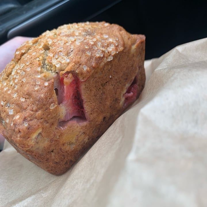 photo of The Coffee Factory Vegan Strawberry Banana Bread shared by @thatveganj on  06 Jan 2023 - review