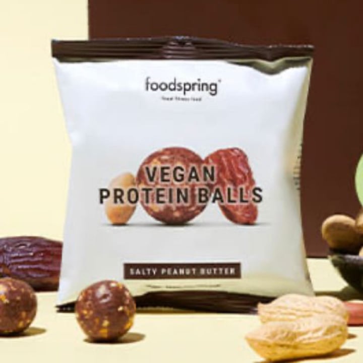 photo of Foodspring protein balls salty peanut shared by @vveggie on  31 Mar 2023 - review