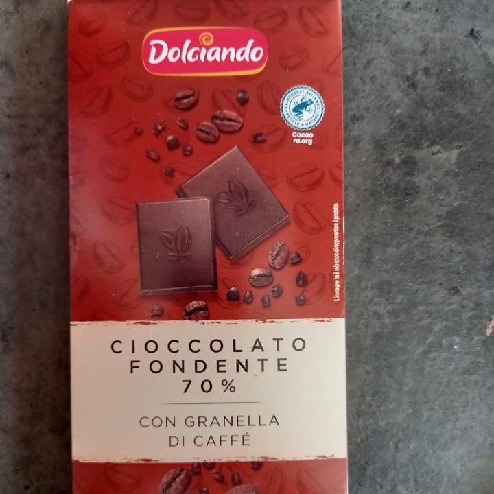 photo of Dolciando & dolciando cioccolato fondente 70% con granella di caffè shared by @veghealty on  12 Apr 2023 - review