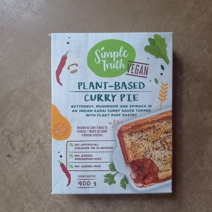 photo of Simple Truth Plant-Based Curry Pie shared by @butterfly777 on  23 Dec 2022 - review