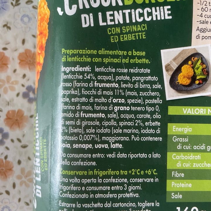 photo of Zerbinati Crockburger Di Lenticchie Con Spinaci Ed Erbette shared by @stefania229 on  18 Jul 2023 - review