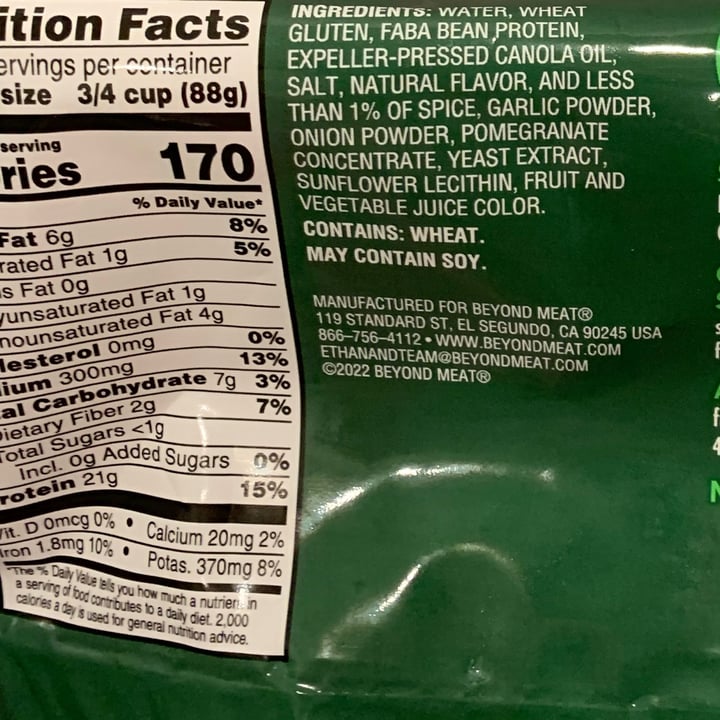 photo of Beyond Meat Beyond Steak Plant Based Seared Tips shared by @friendlyvegan on  30 Jan 2023 - review