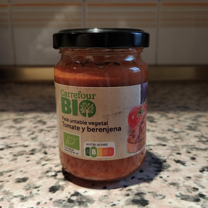 photo of Carrefour Bio Paté Untable De Tomate Y Berenjena shared by @martafort on  21 Feb 2023 - review