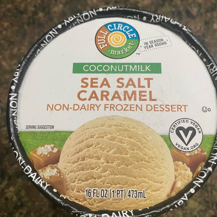 photo of Full Circle Market Sea Salt Caramel Non-Dairy Frozen Dessert (Coconut Milk) shared by @spookyfoodie on  10 Feb 2023 - review