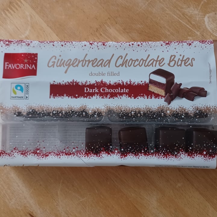 photo of Favorina Gingerbread Chocolate Bites shared by @veganema on  04 Feb 2023 - review