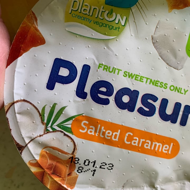 photo of planton pleasure yogurt caramello Salato shared by @coloratantonella on  12 Feb 2023 - review