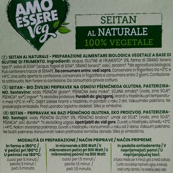 photo of Amo Essere Veg seitan al naturale shared by @valeveg75 on  06 Apr 2023 - review