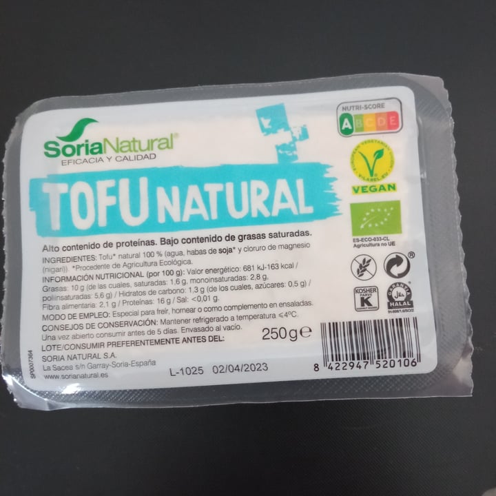 photo of Soria Natural Tofu natural shared by @diaz2020 on  03 Feb 2023 - review