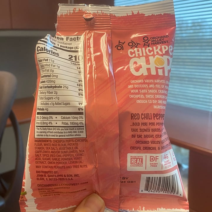 photo of Orchard valley harvest Chickpea Chips Red Chili Pepper with Citrus shared by @thedarktower on  22 Mar 2023 - review