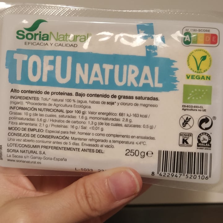 photo of Soria Natural Tofu natural shared by @marinasnchez on  18 Mar 2023 - review