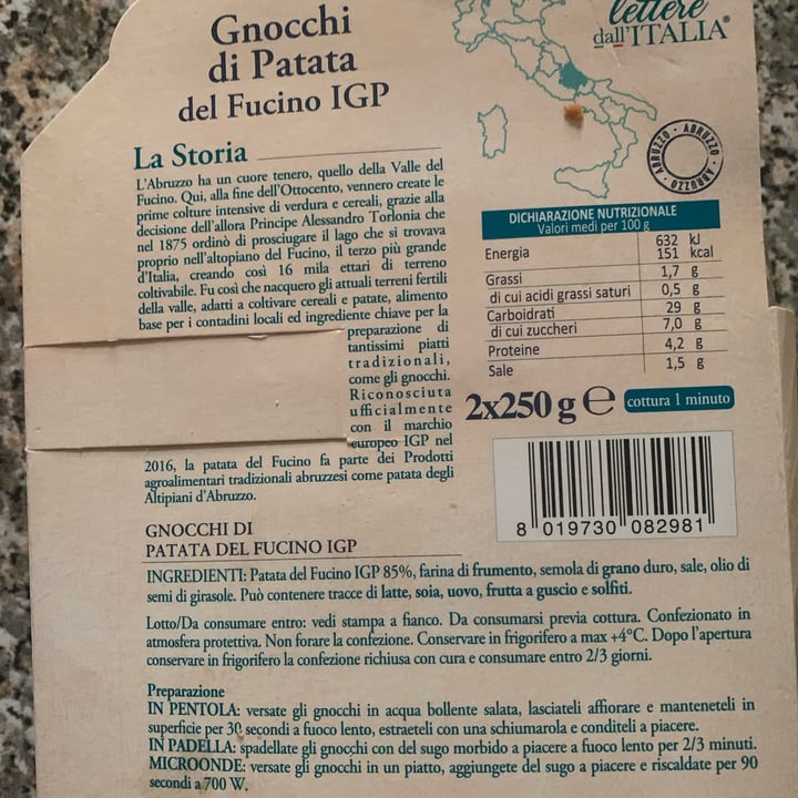 photo of Lettere dall'Italia Gnocchi di patata del Fucino IGP shared by @greenavocado on  05 May 2023 - review