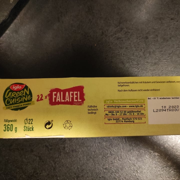 photo of iglo Green Cuisine Falafel shared by @ilmirko on  02 Jan 2023 - review
