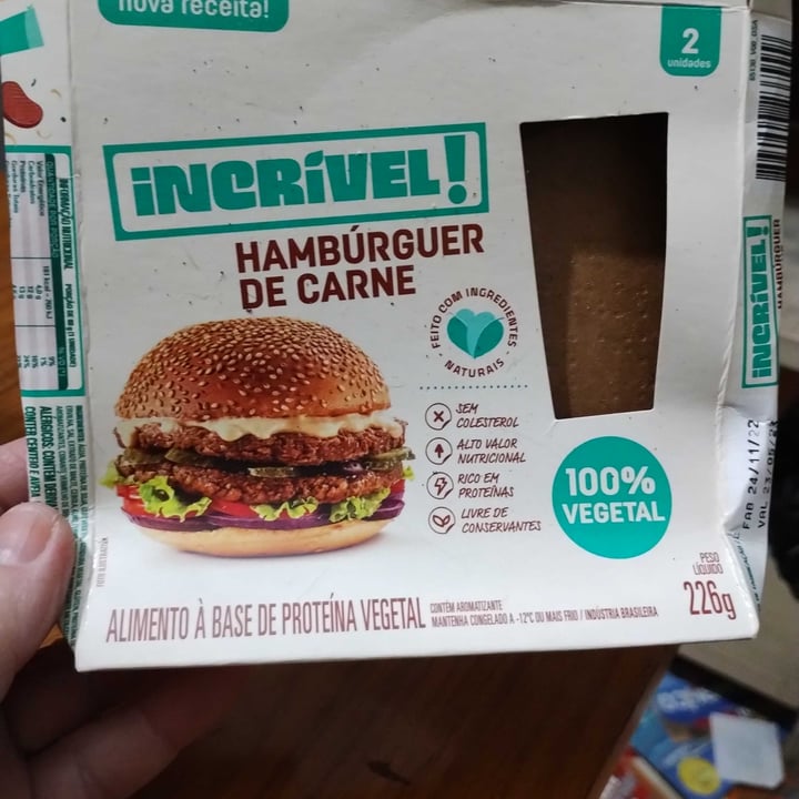 photo of Incrível - Seara Hambúrguer De Carne Vegetal shared by @patriciaqueique on  11 May 2023 - review