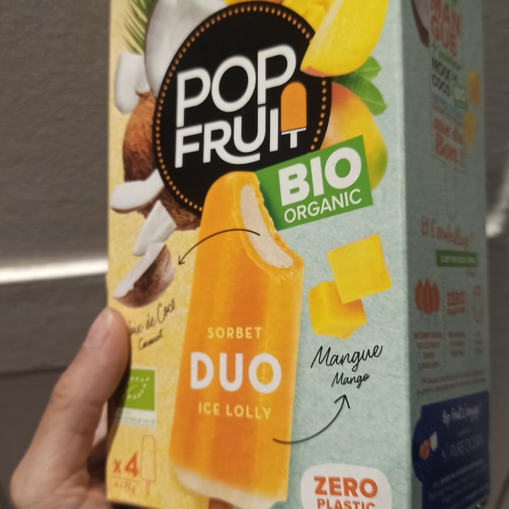 photo of Pop Fruit BIO Sorbet duo ice lolly (noix de coco & mangue) shared by @sioen on  05 Jun 2023 - review