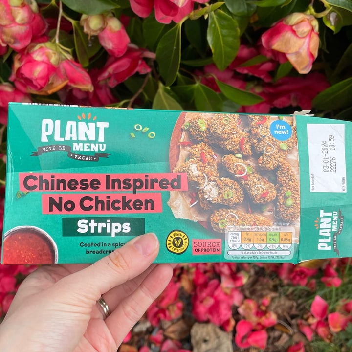 photo of Plant Menu Chinese Inspired No Chicken Strips shared by @plantbasedprincess18 on  19 Apr 2023 - review