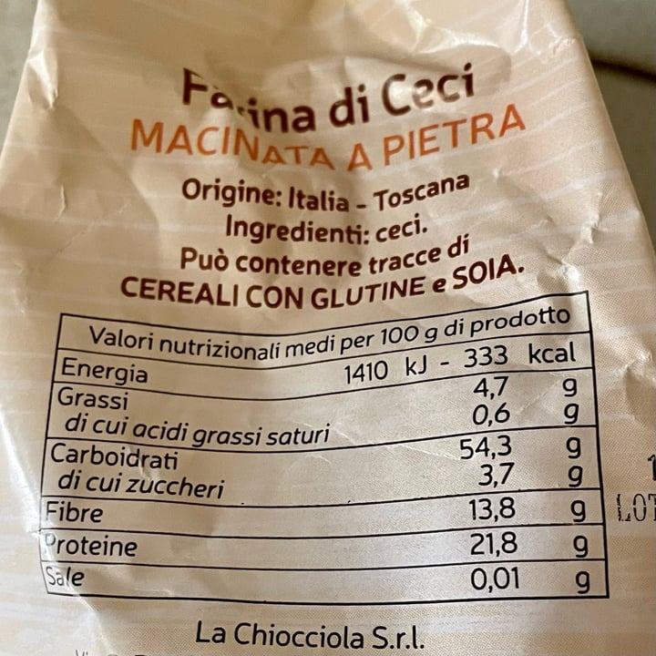 photo of La chiocciola Farina di ceci shared by @antonellaboschi on  28 Feb 2023 - review