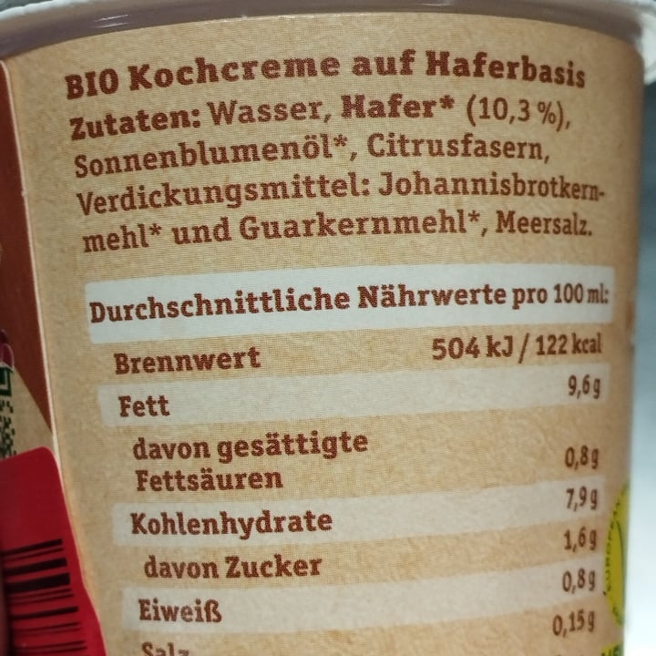 photo of Velike! Frische Bio Hafer Kochcreme shared by @simpaties on  26 Jan 2023 - review