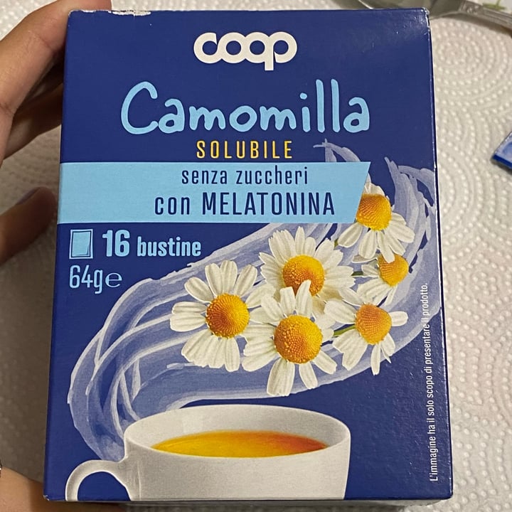 photo of Coop Camomilla solubile con melatonina shared by @aleglass on  29 Jan 2023 - review