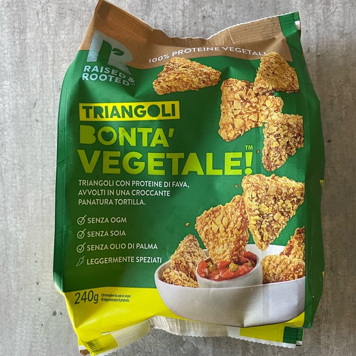 photo of Raised & Rooted Triangoli Bontà Vegetale shared by @spesaconpugliaveg on  31 Jan 2023 - review