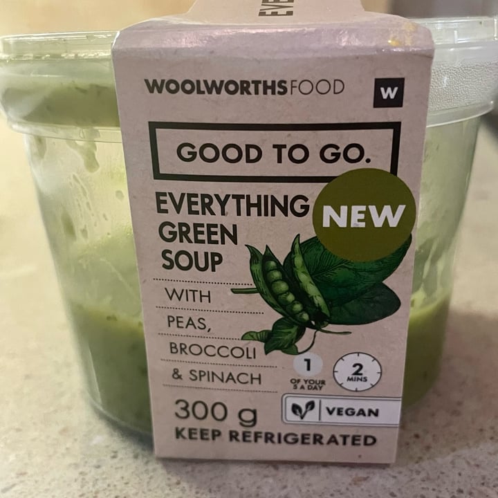 photo of Woolworths Food everything green soup shared by @nadsb on  11 Apr 2023 - review