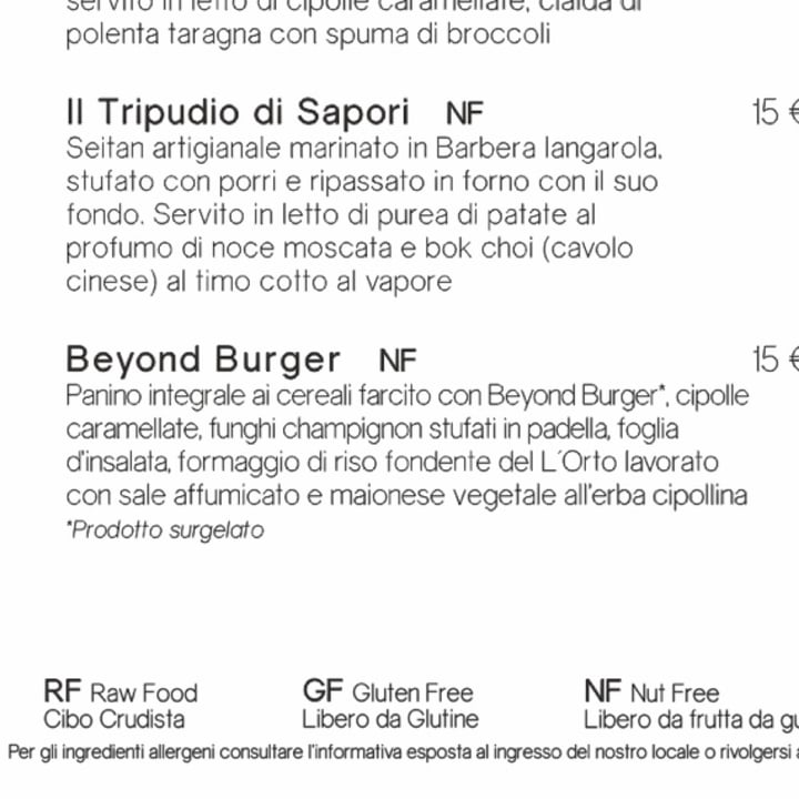 photo of L'Orto già Salsamentario - Vegan & raw food Beyond burger shared by @annaberger on  21 Apr 2023 - review