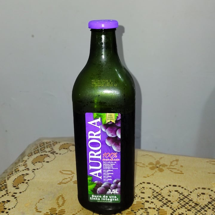 photo of Aurora Suco de uva tinto integral Aurora shared by @justsomevegan on  15 Jan 2023 - review