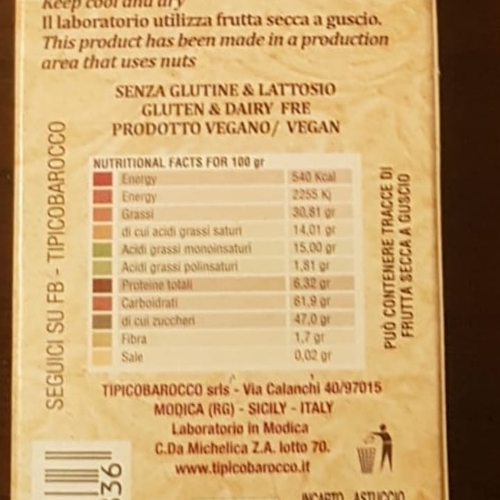 photo of Tipicobarocco Cioccolato di Modica Alla Mandorla shared by @benveg on  22 Jun 2023 - review