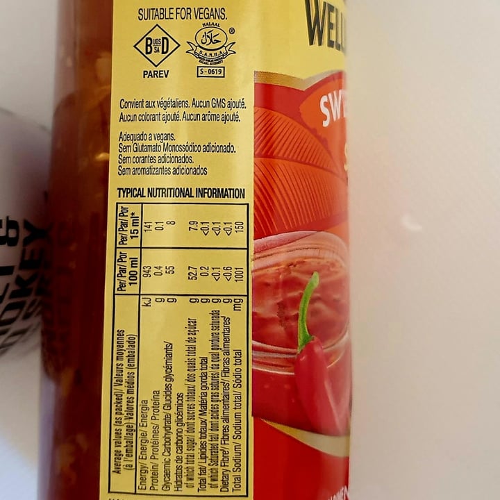 photo of Wellington's Sweet Chilli Sauce shared by @compassionate1candy on  05 Apr 2023 - review