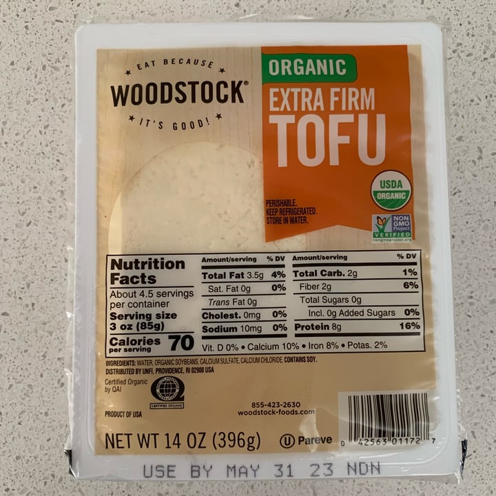 photo of Woodstock Organic Extra Firm Tofu shared by @allhess on  10 May 2023 - review