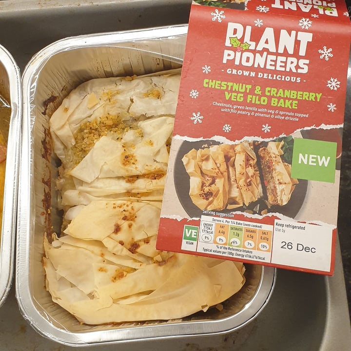 photo of Plant Pioneers Chestnut & Cranberry Veg Filo Bake shared by @lydiahawkins on  12 Jan 2023 - review