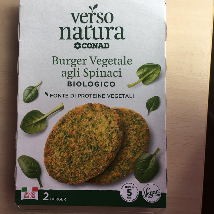 photo of Verso Natura Conad Veg Burger Vegetali agli Spinaci shared by @valedv on  07 May 2023 - review