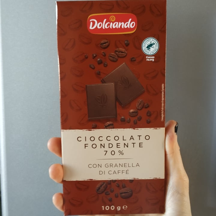 photo of Dolciando Cioccolato fondente 70% con granella di caffè shared by @chiaraz on  23 May 2023 - review