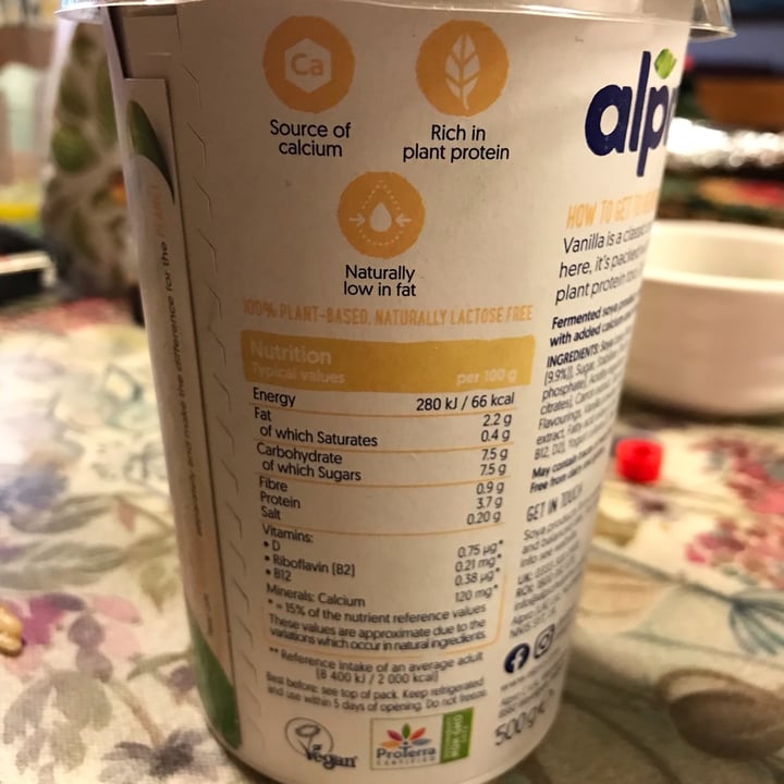 photo of Alpro Soy Yogurt Vanilla shared by @masscas on  01 Jan 2023 - review