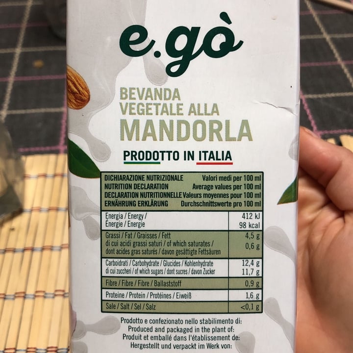 photo of e.gó Almond Milk shared by @elisaciaf on  15 Jun 2023 - review