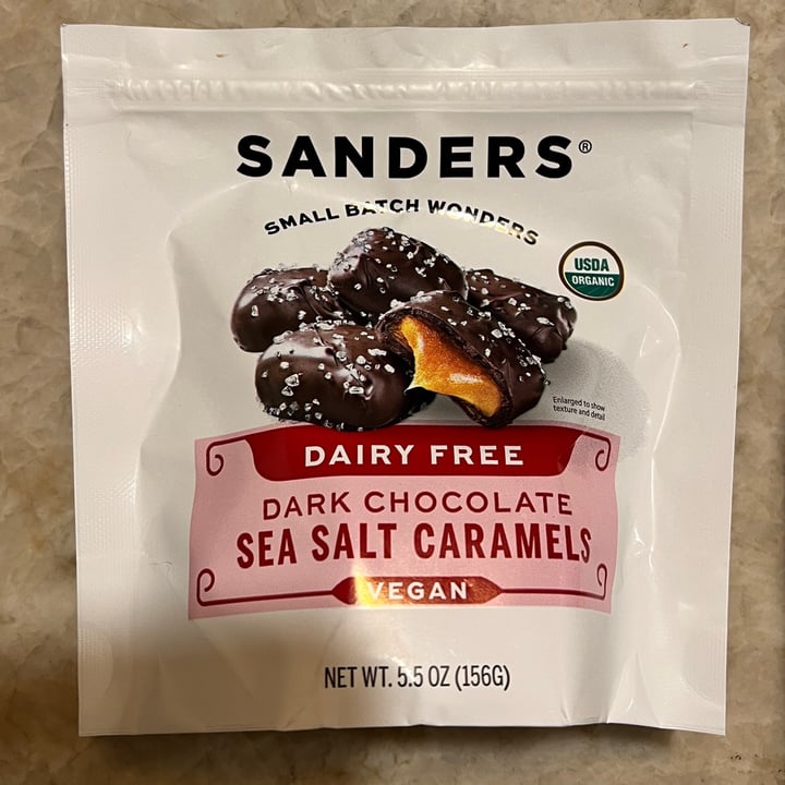 photo of Sanders Dairy Free/Vegan Dark Chocolate Sea Salt Caramels shared by @anabanana1 on  23 Jan 2023 - review