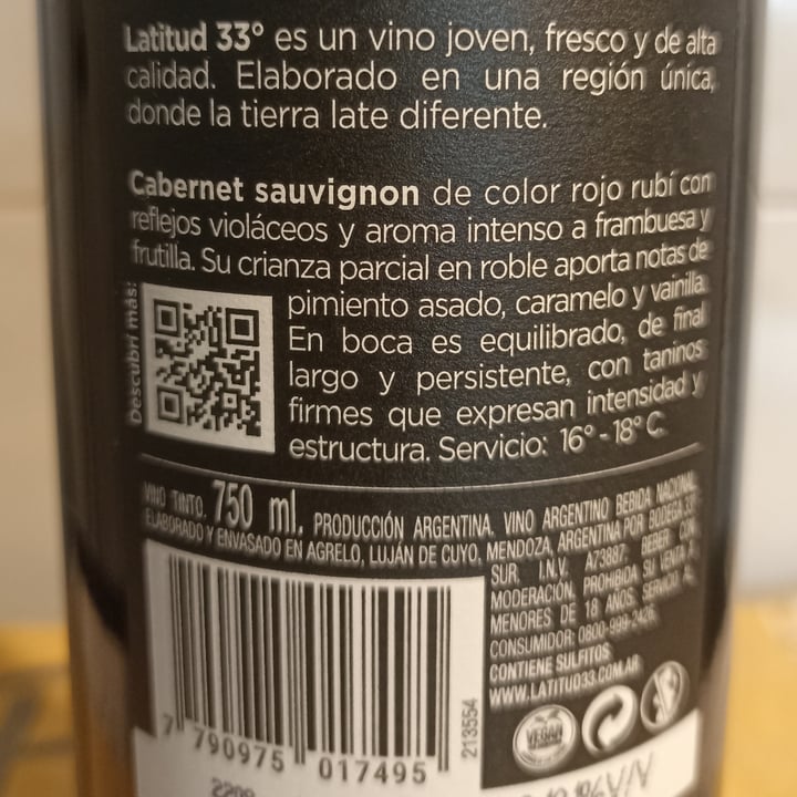 photo of Latitud 33° Vino tinto shared by @leosebasosaacevedo on  04 May 2023 - review