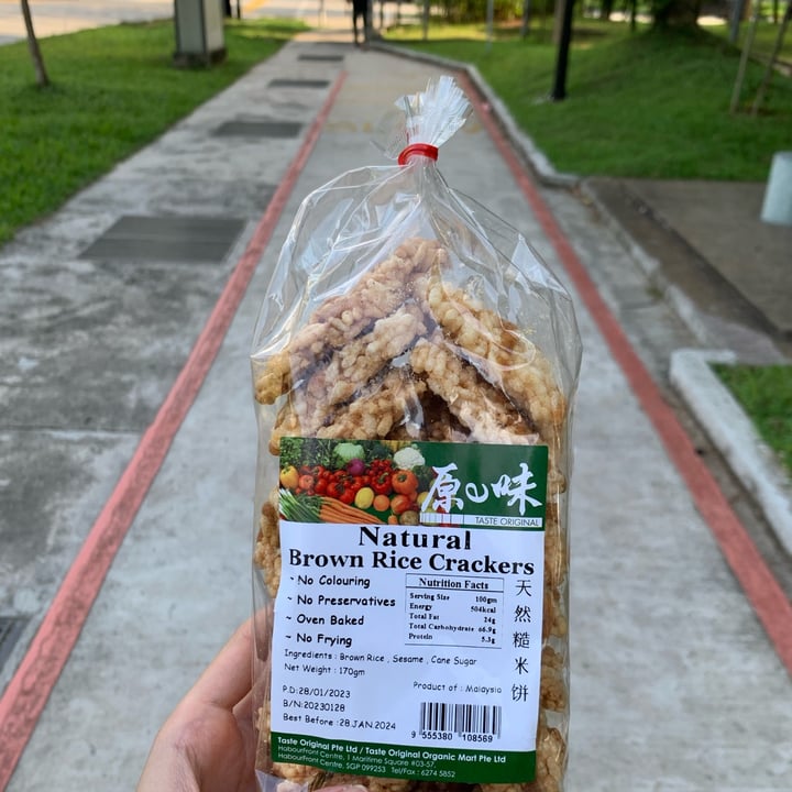 photo of Taste Original natural brown rice crackers shared by @ongyanqing on  14 Mar 2023 - review