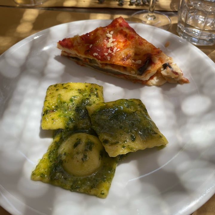 photo of Dulcamara Bis di primi:Lasagna al ragù vegetale e Ravioli con pesto di pistacchi e scorzetta di limone shared by @jess89 on  11 Aug 2023 - review