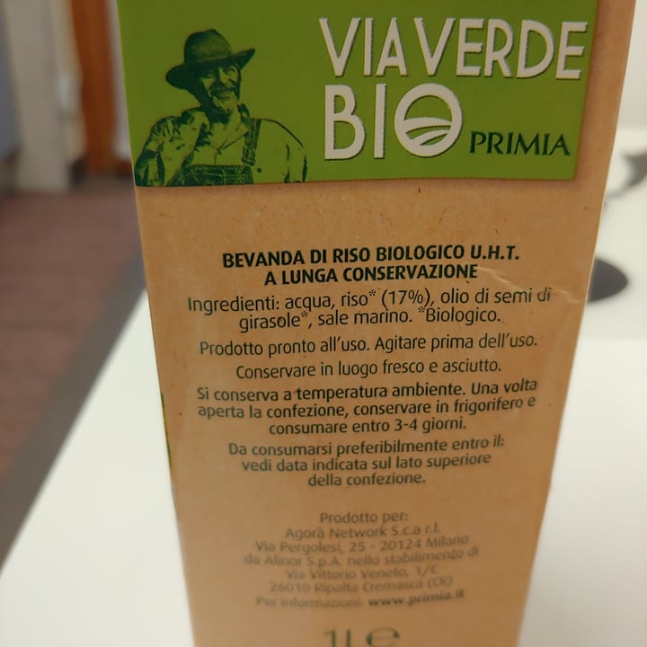 photo of Via verde Bio primia Bevanda a base di riso shared by @giu981 on  27 Feb 2023 - review