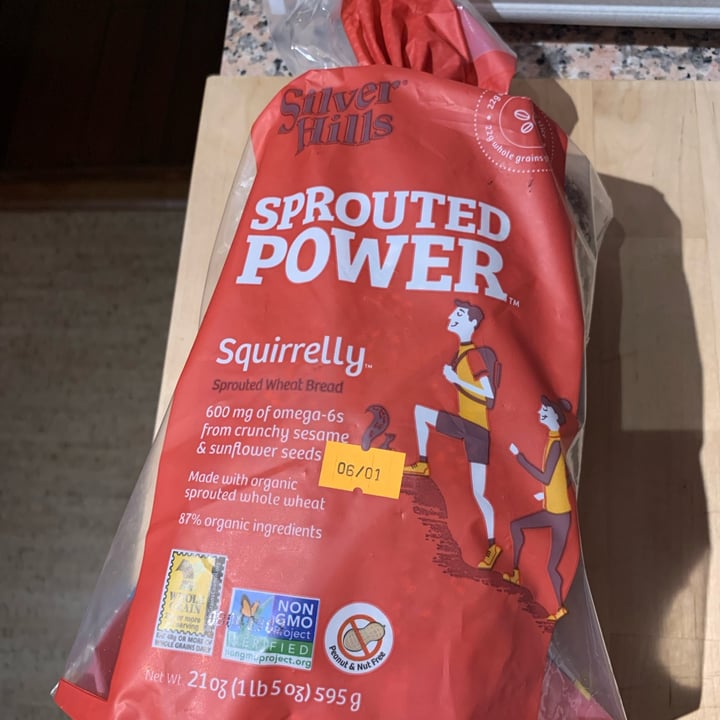 photo of Silver Hills Sprouted Bakery Sprouted Power Squirrelly, Sprouted Wheat Bread shared by @allhess on  27 May 2023 - review