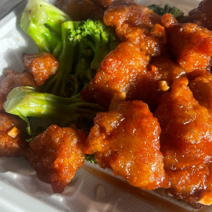 photo of Veggie Lee Restaurant vegan orange chicken shared by @slanderson34me on  10 May 2023 - review