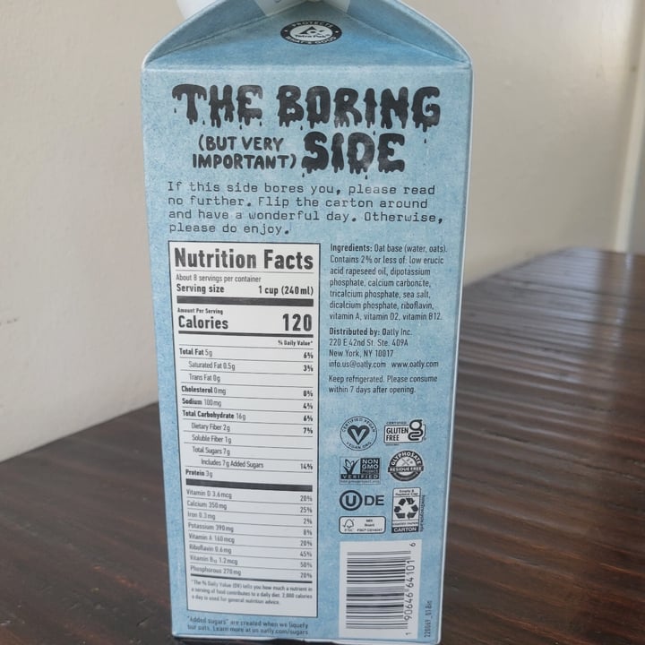 photo of Oatly Oat Milk shared by @organicjoe on  26 May 2023 - review