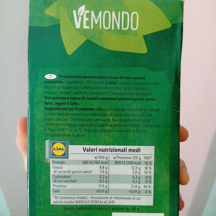 photo of Vemondo tofu alle erbe shared by @floyellow on  24 Jun 2023 - review